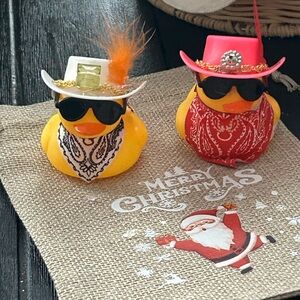 STOCKING STUFFER. Cowboy Rubber Ducks with Bandanas JEEP Lovers Collection Item